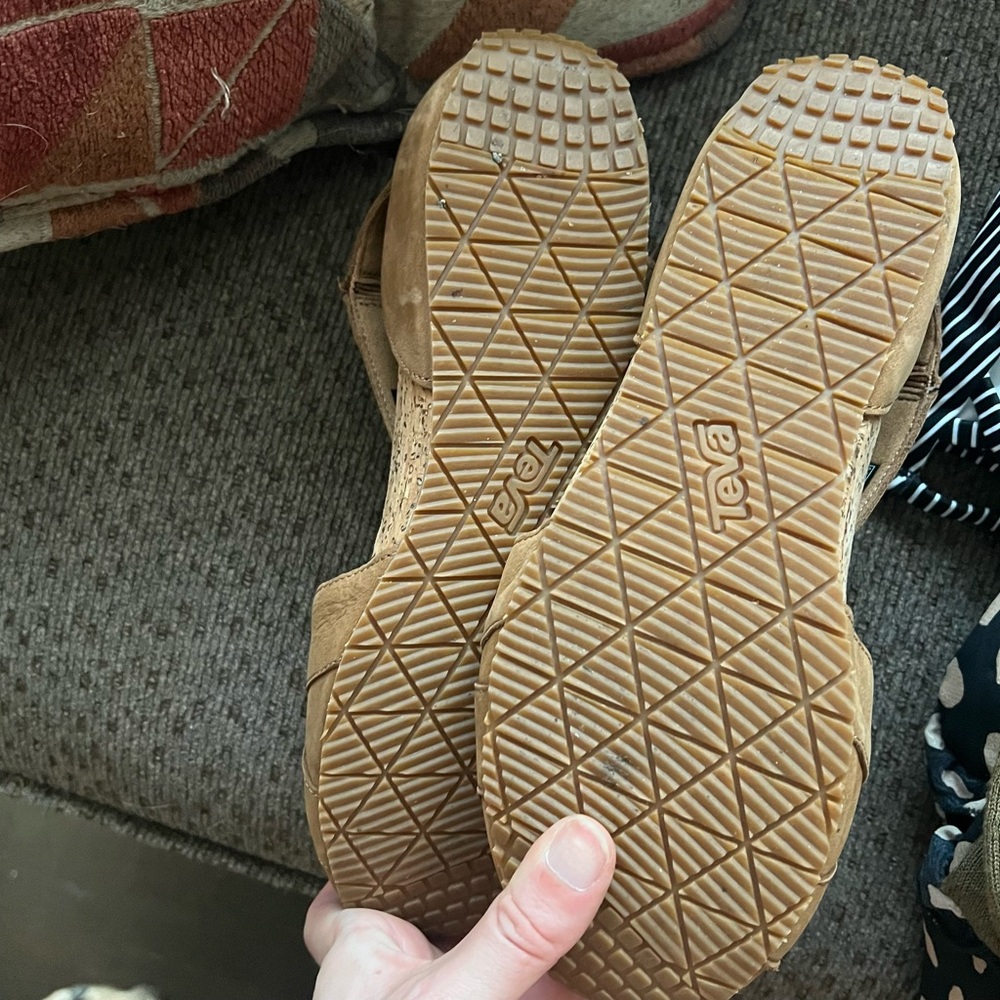 Teva Tan Leather Sandals - Picture 2 of 2